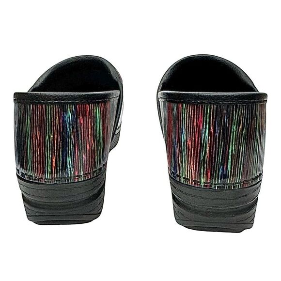 Dansko XP Women’s Clogs EU 37 US 6.5 Multicolor Striped Leather Slip-On - Picture 9 of 10
